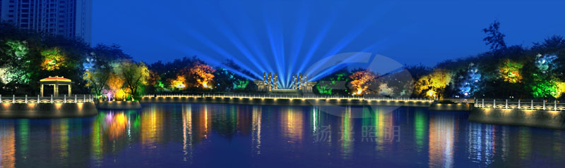城市廣（guǎng）場夜景（jǐng）照明設計效果圖