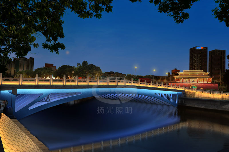 橋（qiáo）梁燈光亮化設計效果圖二