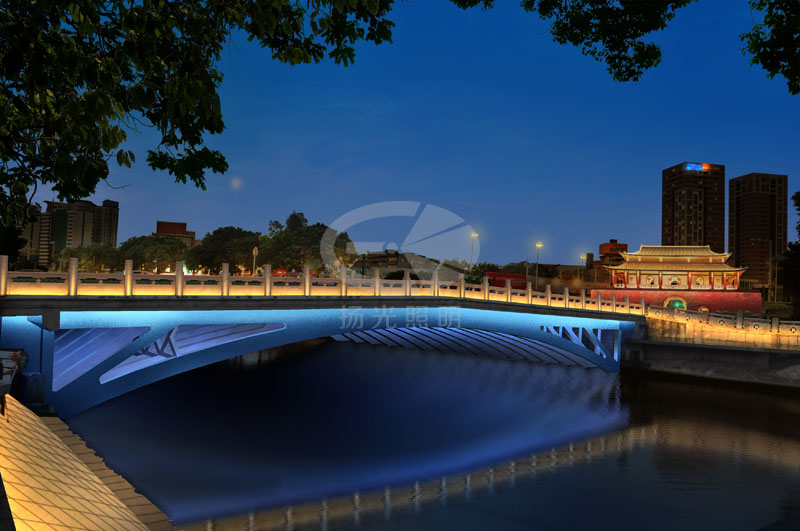 城（chéng）市（shì）橋梁夜景燈光設計效果圖