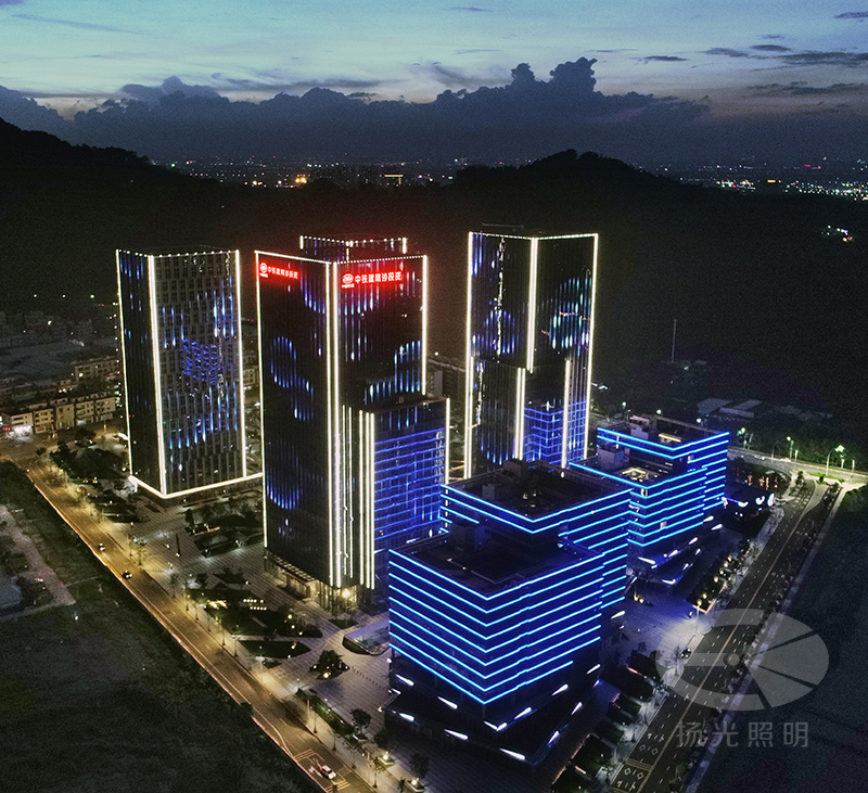 中國鐵建（jiàn）南方總（zǒng）部商業綜合（hé）體燈光工程實景（jǐng）圖