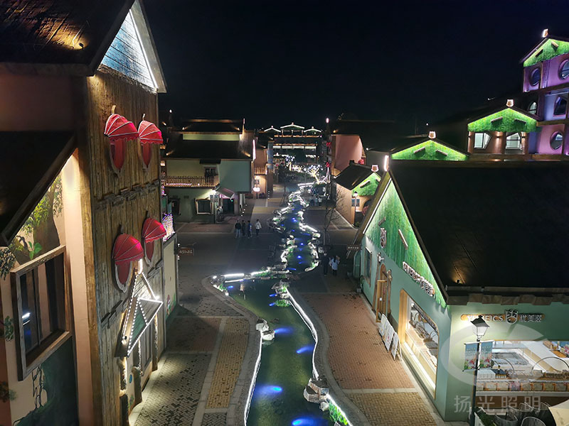 旅遊城（chéng）鎮景（jǐng）觀照（zhào）明實拍圖