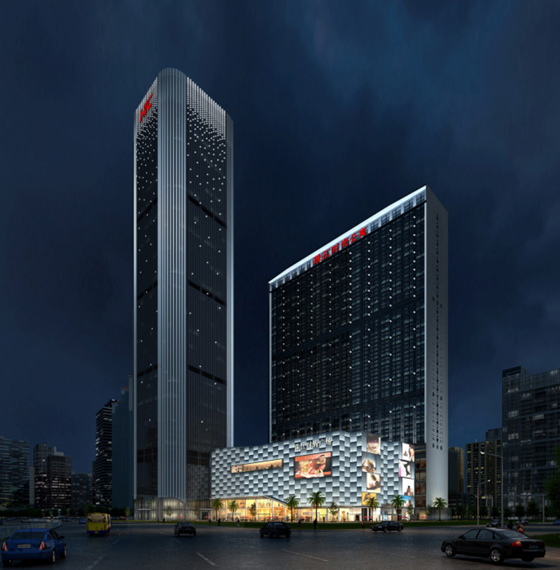 超高層建（jiàn）築燈光設計效果圖