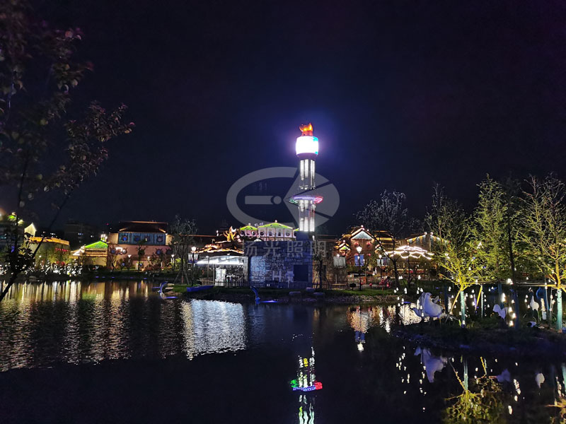 景點夜遊燈光工程夜景圖
