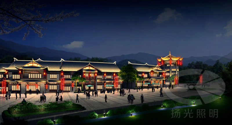 旅遊小鎮景（jǐng）觀照明（míng）設計效果圖