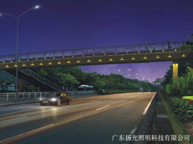 東莞長塘（táng）路人行天橋夜景照明