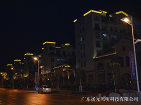 陽江馬德裏夜景照明工（gōng）程實拍（pāi）