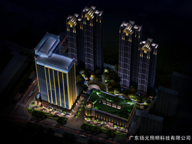 武漢後襄河大廈夜景（jǐng）燈光