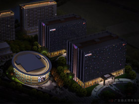 東莞搜於特辦公（gōng）大樓夜景照明設計