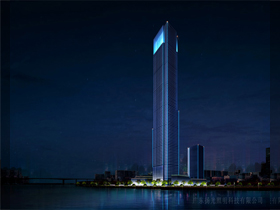 珠海橫琴總部大廈外（wài）立麵照（zhào）明設計