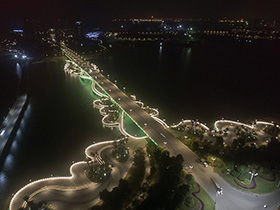 海花島入島橋（qiáo）梁夜景照（zhào）明工程