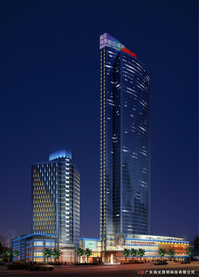 海口（kǒu）港（gǎng）航大廈夜景照明工程