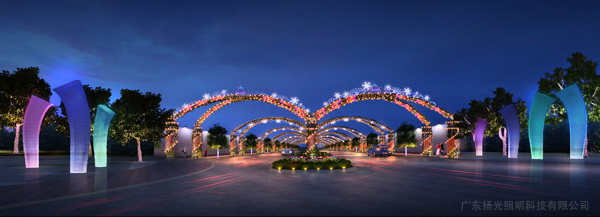 汕頭方特歡樂世界花卉大（dà）道（dào）夜景照明