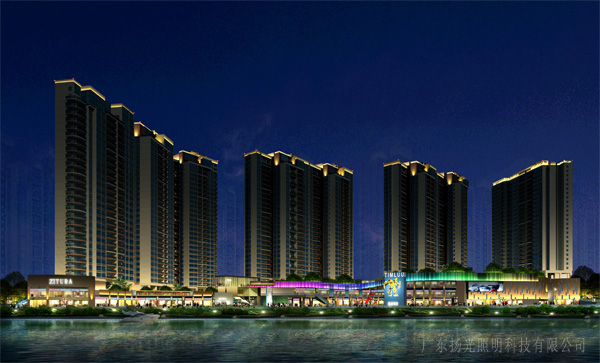 韶關龍湖華（huá）府商業區夜景照明（míng）