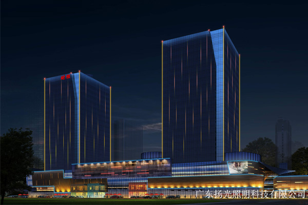 山西萬豪華府寫字樓夜景（jǐng）亮化